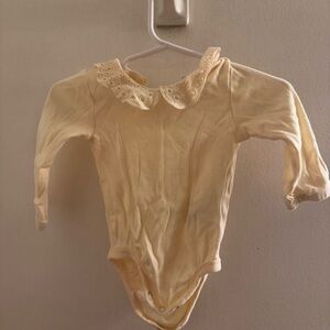H&M Cream Lace Collar Baby Bodysuit